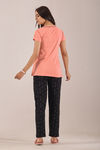 Sweet Moon Knit Cotton Pyjama Set - Black Peach  — thumbnail 2